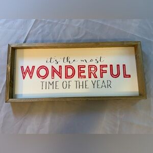 Wooden Framed Holiday Sign